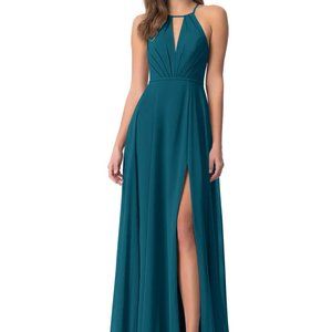 Azazie / Evalleen Dress / Bridesmaid, Prom, Evening Gown / Ink Blue / Size A2